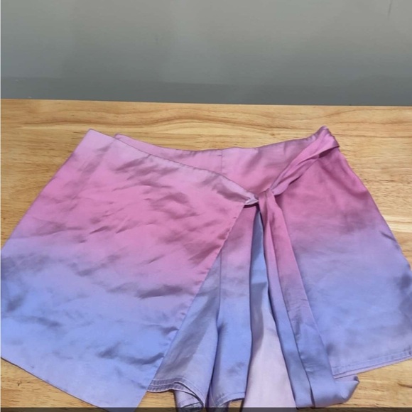Lovers + Friends Pants - Lovers + Friends Pink and Blue Ombre Skort
